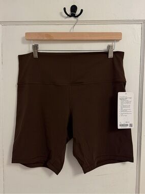 NWT - lululemon athletica Brown High-Rise Workout Shorts 8”
